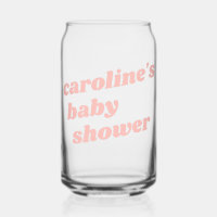 Personalised Modern Pink Retro Favour Baby Shower 