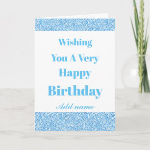 Personalised modern pretty birthday card