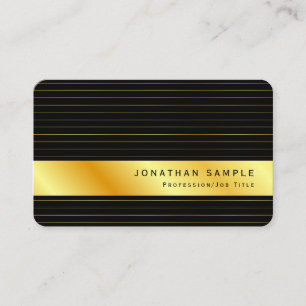 Personalised Modern Professional Elegant Gold Look Business Card