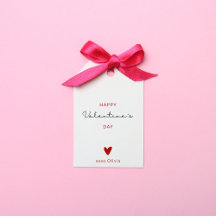 Personalised modern red and white valentines DAY