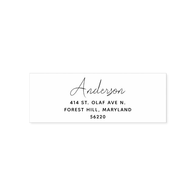 Personalised Modern Return Address Self-Inking Stamp (Design)