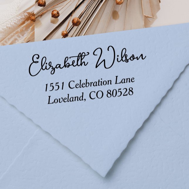 Personalised Modern Return Address Self-inking Stamp (Creator Uploaded)