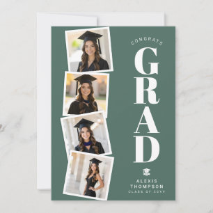 Personalised Modern School College Graduation  Card