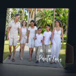 Personalised Modern script Family Vacation Photo Plaque<br><div class="desc">Capture the joy of your family getaway with this Personalised Modern Script Family Vacation Photo Plaque! A timeless keepsake, this plaque beautifully showcases your favourite vacation memory with elegant script detailing your family name and trip details. Whether it’s a beach escape, mountain retreat, or city adventure, this custom plaque turns...</div>