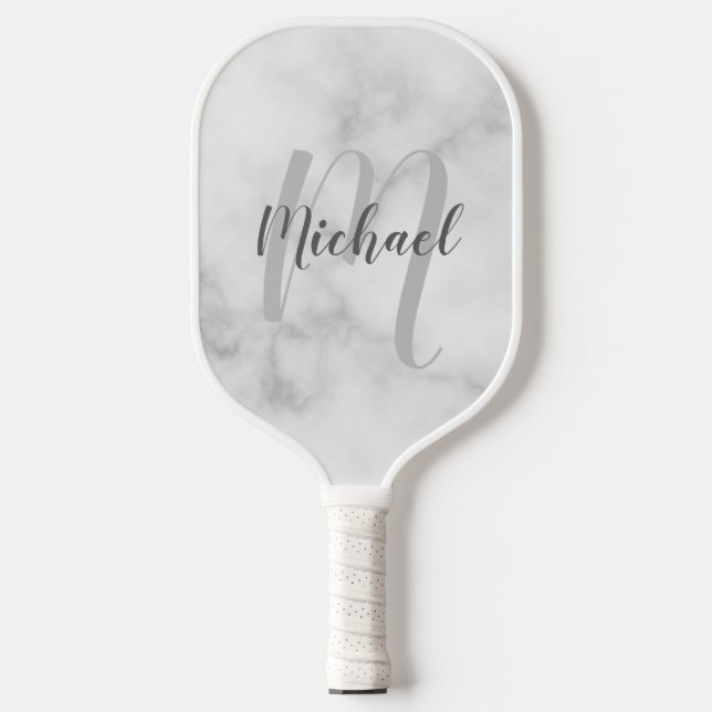 Personalised Modern Script Monogram and Name Pickleball Paddle (Front)