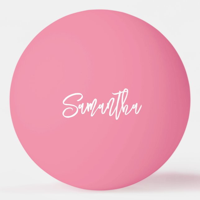 Personalised Modern Script Monogram name Ping Pong Ball (Front)