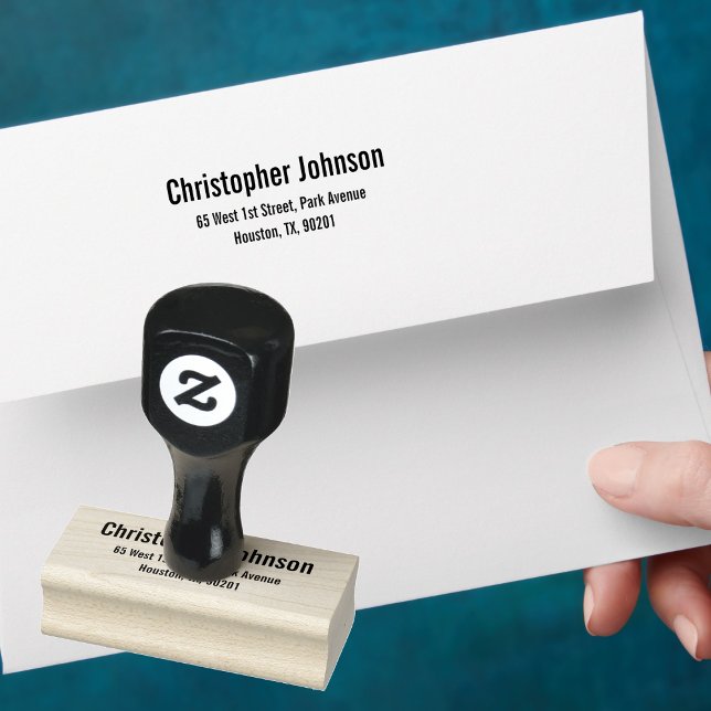 Personalised Modern Simple Return Address Office Rubber Stamp (Personalized Modern Simple Return Address Office Rubber Stamp)