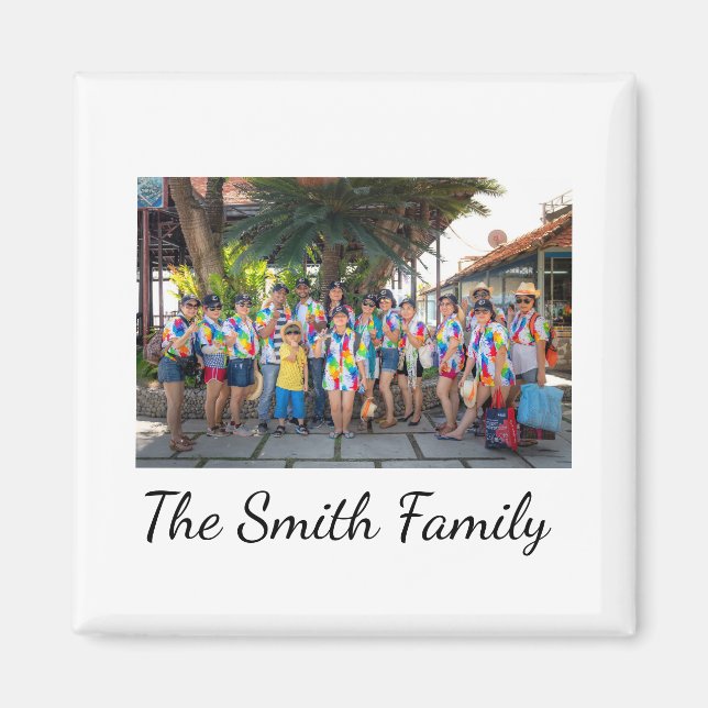 Personalised Modern Simple Reunion Photo  Magnet (Front)
