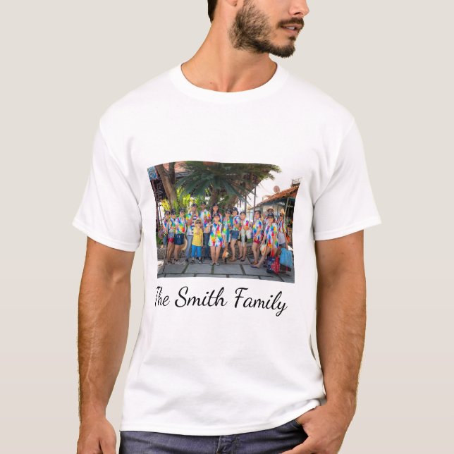 Personalised Modern Simple Reunion Photo  T-Shirt (Front)