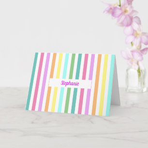 Personalised Modern Stripe Card