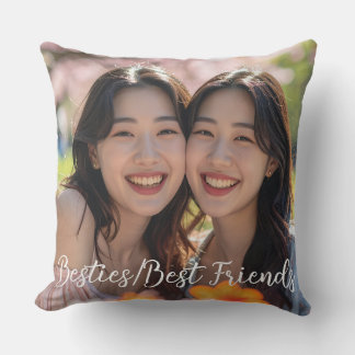 Personalised Modern Stylish Best Friend Photo Cushion