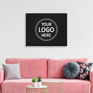 Personalised, Modern, Stylish, Monochrome, QR Code Canvas Print