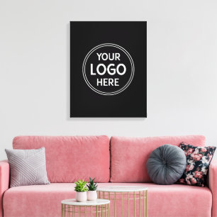 Personalised, Modern, Stylish, Monochrome, QR Code Canvas Print