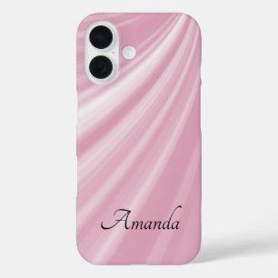 Personalised Modern Stylish Paste Pale Rose Pink iPhone 16 Case