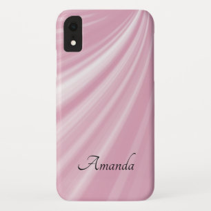 Personalised Modern Stylish Paste Pale Rose Pink iPhone XR Case