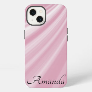 Personalised Modern Stylish Paste Pale Rose Pink iPhone 13 Case