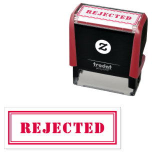 Personalised Modern Stylish Red REJECTED Self-inking Stamp