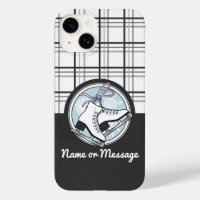 Personalised Modern Tartan Ice Skating
