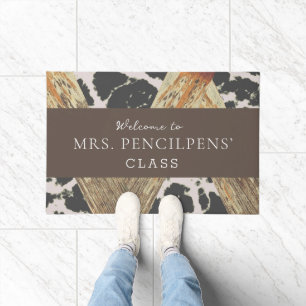 Personalised Modern Teacher Doormat