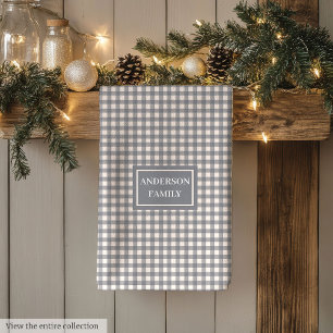 Personalised Modern Towel Trendy Coral Grey Style