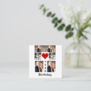 Personalised Modern trendy Birthday   Square Business Card