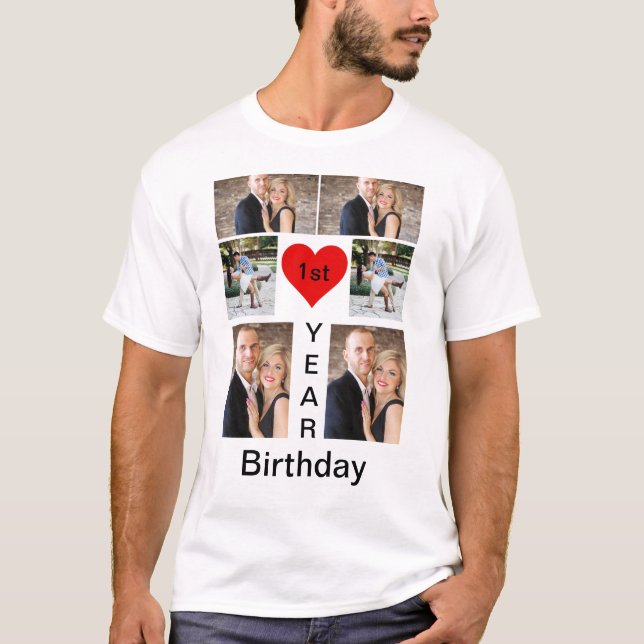 Personalised Modern trendy Birthday T-Shirt (Front)