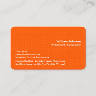 Personalised Modern Trendy Chic Orange Squares DIY Business Card