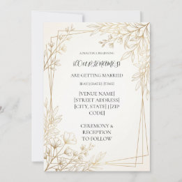 Personalised modern Wedding Invitation