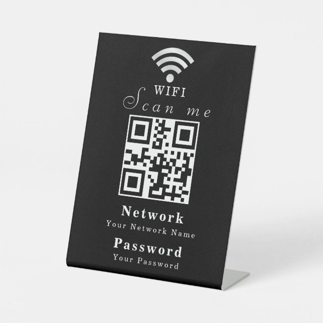 Personalised Modern WiFi Sign (Front)
