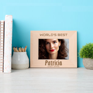 Personalised Modern World's Best "Patricia" Etched Frames