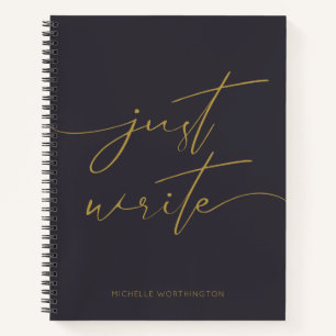 Personalised Modern Writer's Journal Notebook