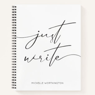 Personalised Modern Writer's Journal Notebook