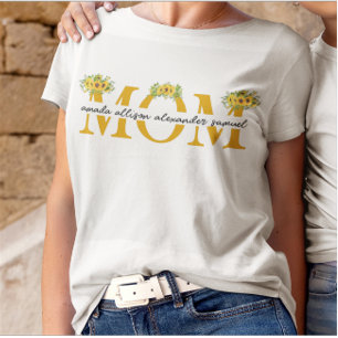 Personalised MOM with children's names T-Shirt