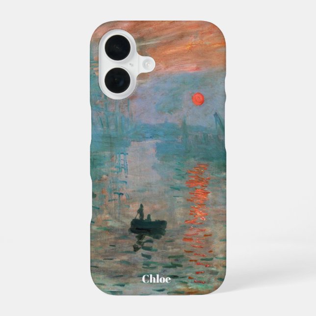 Personalised Monet Art Gift For Her iPhone 16 Case (Back)
