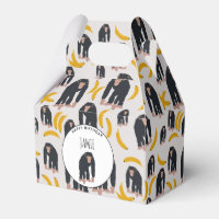 Personalised Monkey Chimpanzee & Banana Birthday