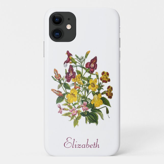 Personalised Monkey-Flowers Case-Mate iPhone Case (Back)