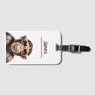 Personalised Monkey Luggage Tag
