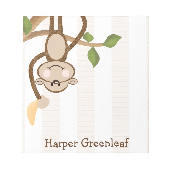 Personalised Monkey Notepad (Front)