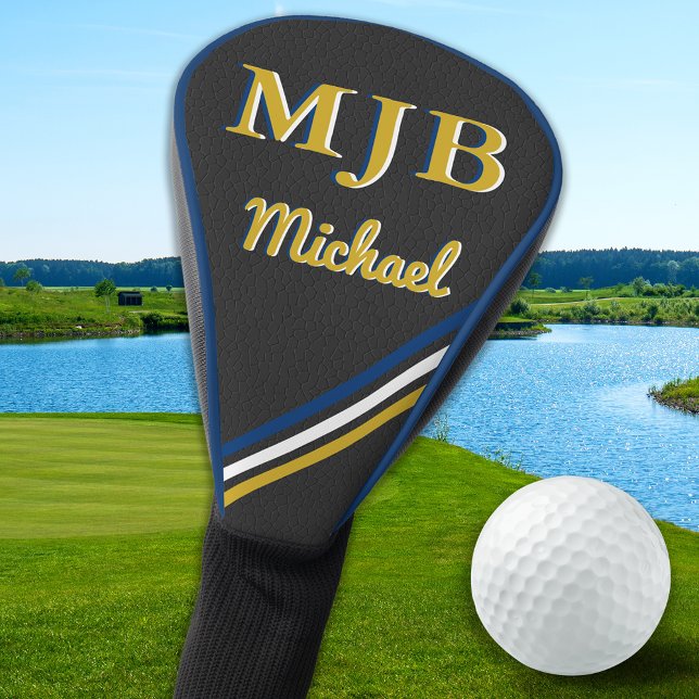 Personalised Monogram 3 Initials Elegant Golfer  Golf Head Cover (Creator Uploaded)
