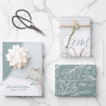 Personalised Monogram Abstract Floral Wedding Wrap Wrapping Paper Sheet<br><div class="desc">Personalised abstract floral engagement,  wedding or bridal shower wrapping paper with golden khaki flowers. Add your own text with easy to use Zazzle editing tool!  Modern design in neutral colours. PLEASE NOTE: The gold details are imitation. No actual foil used. Visit the shop to see all the collection.</div>