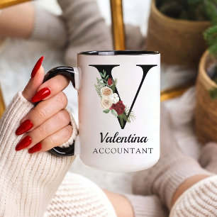 Personalised Monogram Alphabet Mug for Accountant