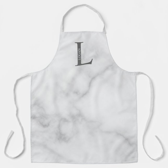  Personalised Monogram and Name Apron (Front)