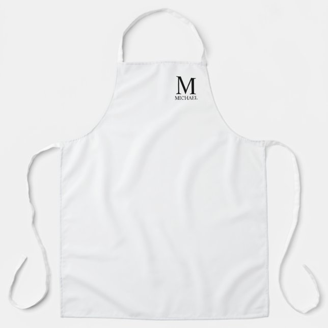 Personalised Monogram and Name Apron (Front)