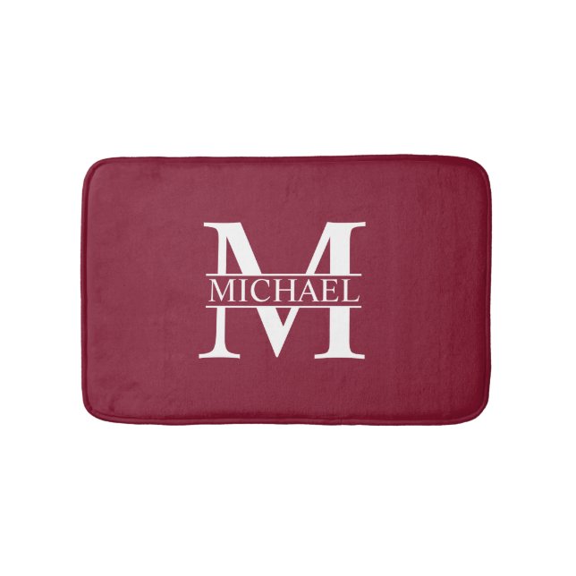 Personalised Monogram and Name Bath Mat (Front)
