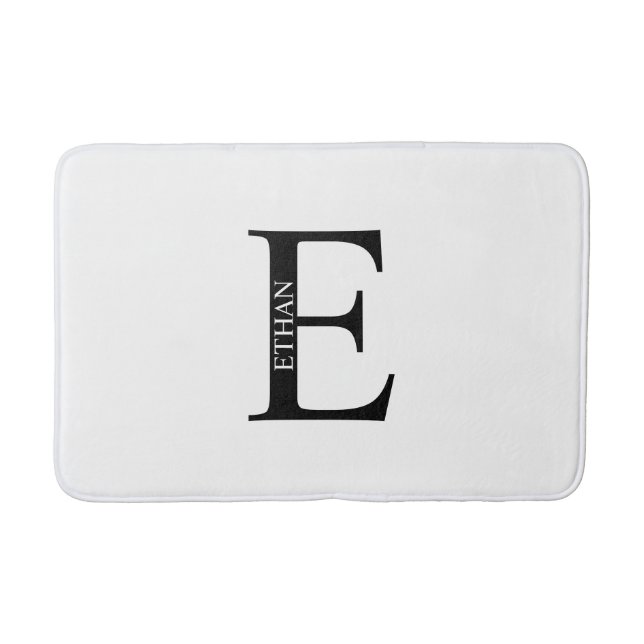 Personalised Monogram and Name Bathroom Mat (Front)