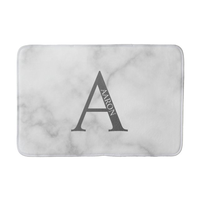 Personalised Monogram and Name Bathroom Mat (Front)