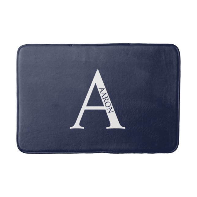 Personalised Monogram and Name Bathroom Mat (Front)