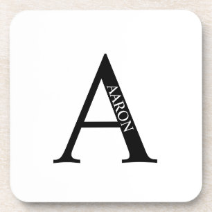 Personalised Monogram and Name Beverage Coaster