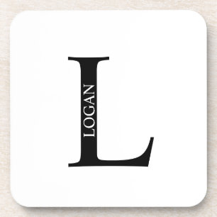 Personalised Monogram and Name Beverage Coaster