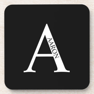Personalised Monogram and Name Beverage Coaster